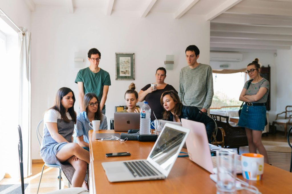 Students learning together in a classroom